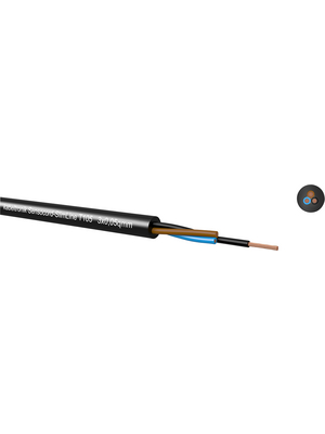 Kabeltronik - SENSOCORD SLIMLINE T 105  3X0,05QMM - Control cable 3 x 0.05 mm2 unshielded Copper strand bare, fine-wire black, SENSOCORD SLIMLINE T 105  3X0,05QMM, Kabeltronik