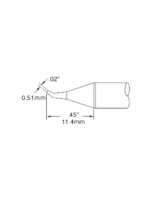 Metcal - SSC-726A - Soldering tip Conical / 30? bent 390 C, SSC-726A, Metcal