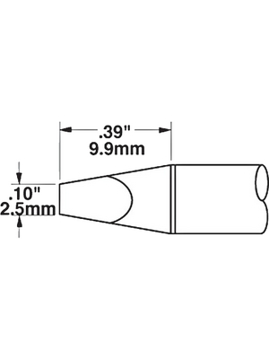 Metcal - SSC-736A - Soldering tip Chisel / cone 90 2.5 mm 390 C, SSC-736A, Metcal