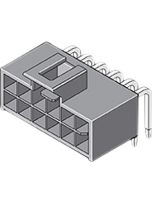 Molex - 105314-1204 - PCB pin header Pitch2.5 mm Poles 2 x 2 90 / with polarization / with shroud Nano-Fit?, 105314-1204, Molex