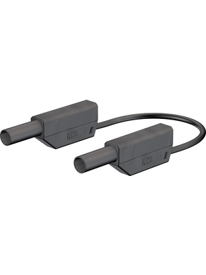 Staeubli Electrical Connectors - XVS-410/EVO 100cm schwarz/black - Test lead ? 4 mm black 100 cm 1 mm2 CAT II / CAT III, XVS-410/EVO 100cm schwarz/black, St?ubli Electrical Connectors