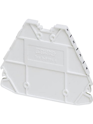 Phoenix Contact - D-PTRV 4 WH 1-4 - End plate, white, D-PTRV 4 WH 1-4, Phoenix Contact