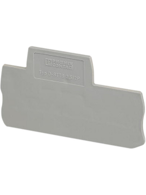 Phoenix Contact - D-STTB 2,5/ 2P - End plate, grey, D-STTB 2,5/ 2P, Phoenix Contact