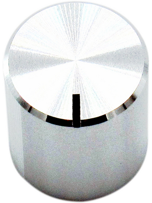 RND Components - RND 210-00342 - Aluminium Knob, silver, 6.4 mm shaft, RND 210-00342, RND Components