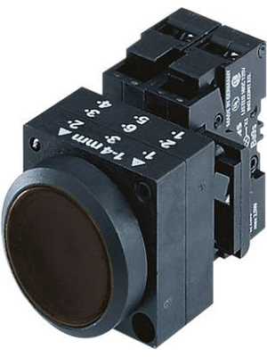 Siemens - 3SB3202-0AA11-0CC0 - Pushbutton flat, complete, black, Illumination=No, 3SB3202-0AA11-0CC0, Siemens