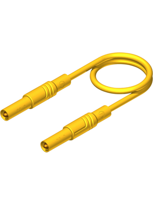 SKS Kontakttechnik - MLS SIL GG 100/1 yellow - Test lead ? 4 mm yellow 100 cm 1 mm2 CAT III, MLS SIL GG 100/1 yellow, SKS Kontakttechnik