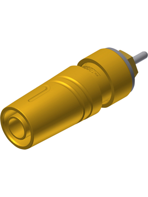 SKS Kontakttechnik - SAB 2630 S1,9 Au yellow - Laboratory socket ? 4 mm yellow CAT II 43 mm, SAB 2630 S1,9 Au yellow, SKS Kontakttechnik