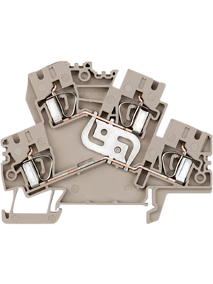 Weidmller - ZDK 4-2 V - 8671080000 - Terminal block Z Series N/A Dark Beige, 0.5...4 mm2, ZDK 4-2 V - 8671080000, Weidmller