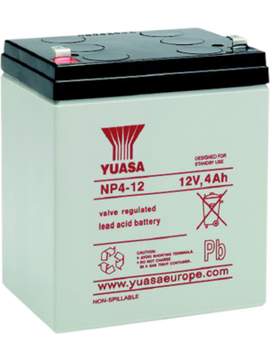 Yuasa - NP4-12 - Lead-acid battery 12 V 4 Ah, NP4-12, Yuasa