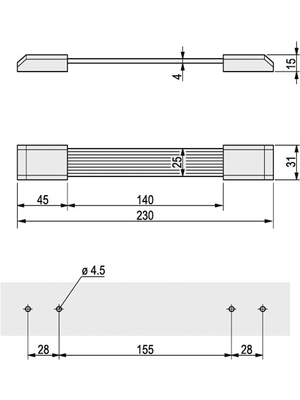 Pentair Schroff - 20850-249 - Strap Handle, 20850-249, Pentair Schroff