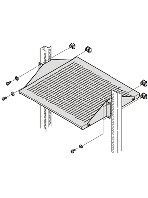 Pentair Schroff - 20119-257 - Equipment shelf, 20119-257, Pentair Schroff
