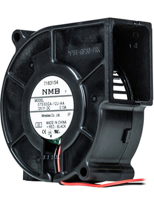 NMB - 07530GA-12J-AA-00 - Radial fan DC ?70 x 30 mm 11.4 m3/h 12 VDC 1.20 W, 07530GA-12J-AA-00, NMB