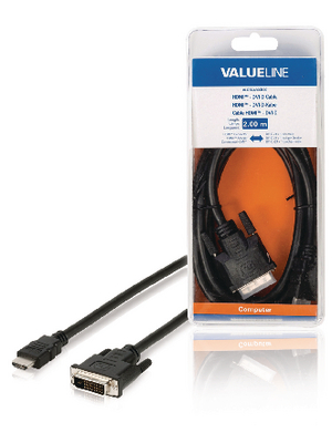 Valueline - VLCB34800B20 - HDMI cable 2.00 m, VLCB34800B20, Valueline