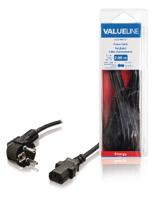 Valueline - VLEB10000B20 - Power Cable Type F (CEE 7/4) IEC-320-C13 2 m, VLEB10000B20, Valueline