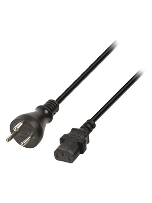 Valueline - VLEP11400B20 - Power Cable Denmark Male IEC-320-C13 2.00 m, VLEP11400B20, Valueline