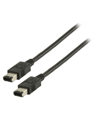 Valueline - VLCP62200B2.00 - FireWire cable 2.00 m black, VLCP62200B2.00, Valueline