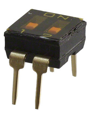 Omron Electronic Components - A6T-2102 - DIL switch THD 2P, A6T-2102, Omron Electronic Components