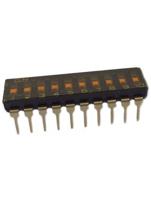 Omron Electronic Components - A6T-0102 - DIL switch THD 10P, A6T-0102, Omron Electronic Components