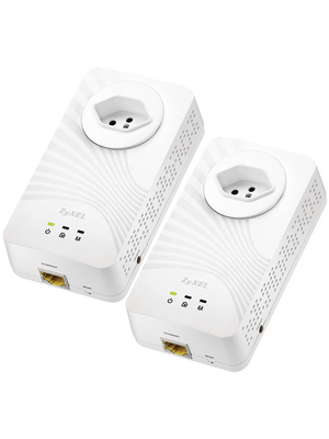 Zyxel - PLA5215 STARTER KIT - Powerline kit: 2x PLA5215 1 x 10/100/1000 600 Mbps, PLA5215 STARTER KIT, Zyxel