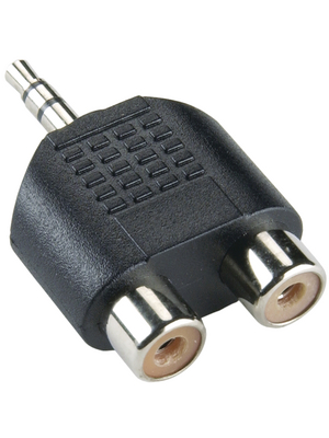 Bandridge - VAP432 - Portable audio adapter 1x jack plug, stereo male 3.5 mm C 2x RCA coupling, female m C f, VAP432, Bandridge