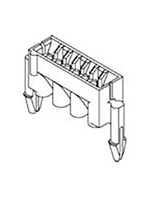 Molex - 51016-0800 - Cable holder natural, 51016-0800, Molex