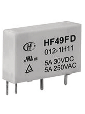 Hongfa - HF49FD/012-1H12T 610 - PCB power relay 12 VDC, HF49FD/012-1H12T 610, Hongfa