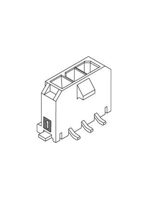 Molex - 43650-0326 - PCB header Pitch3 mm Poles 3 Single row / straight / with shroud Micro-Fit 3.0?, 43650-0326, Molex