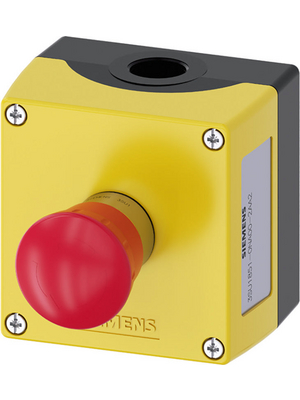 Siemens - 3SU1851-0NA00-2AA2 - Emergency Stop Switch complete in housing, red, 3SU1851-0NA00-2AA2, Siemens