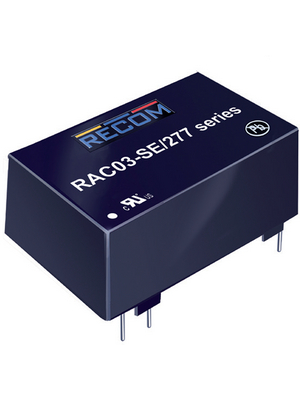 Recom - RAC03-24SE/277 - AC/DC converter 3 W, RAC03-24SE/277, Recom