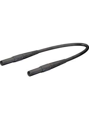 Staeubli Electrical Connectors - XMF-419 050CM BLACK - Safety test lead ? 4 mm black 50 cm 2.5 mm2 CAT IV, XMF-419 050CM BLACK, St?ubli Electrical Connectors