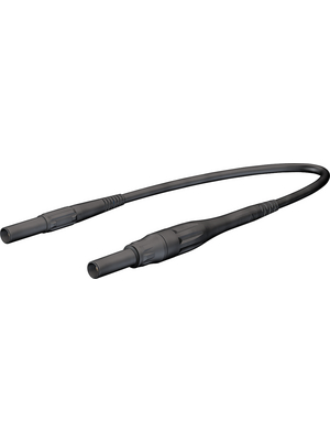 Staeubli Electrical Connectors - XSMF-419 200CM BLACK - Fused laboratory cable ? 4 mm black 200 cm 1 mm2 CAT IV, XSMF-419 200CM BLACK, St?ubli Electrical Connectors