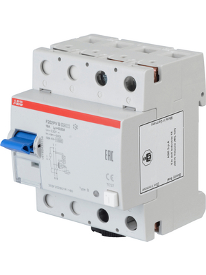 ABB - FI  F202PVB-16/0,03 - RCD circuit breaker 16 A 30 mA 1 + N, FI  F202PVB-16/0,03, ABB