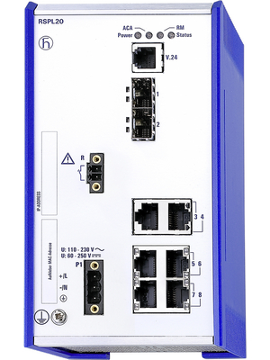 Belden Hirschmann - RSPL20-08002Z6TT-SCCZ9HSE2SXX.X.XX - Industrial Ethernet Switch 6x 10/100 RJ45 / 2x SFP, RSPL20-08002Z6TT-SCCZ9HSE2SXX.X.XX, Belden Hirschmann