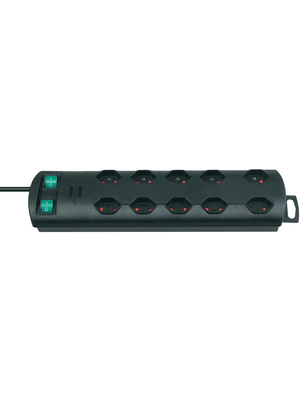 Brennenstuhl - 1153302120 - Outlet strip, 2 Switches, 10xType 13, 2 m, Type 12, 1153302120, Brennenstuhl