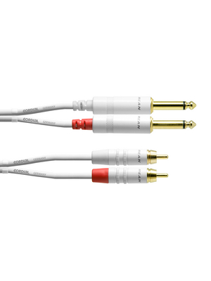 Cordial - CFU 1.5 PC-SNOW - Audio cable assembly 1.5 m white, CFU 1.5 PC-SNOW, Cordial