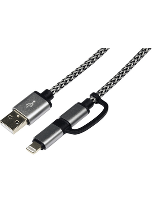 Exsys - EX-K1400 - Cable, 1.00 m, USB Micro-B / Lightning (connector), EX-K1400, Exsys