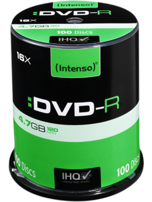 Intenso - 4101156 - DVD-R 4.7 GB Spindle of 100, 4101156, Intenso