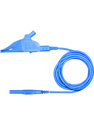 Staeubli Electrical Connectors - XDLS-418 BLAU/BLUE - Test lead  ? 4 mm blue, XDLS-418 BLAU/BLUE, St?ubli Electrical Connectors