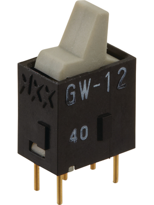 NKK - GW12LHP - Rocker switch, on-on, grey, GW12LHP, NKK