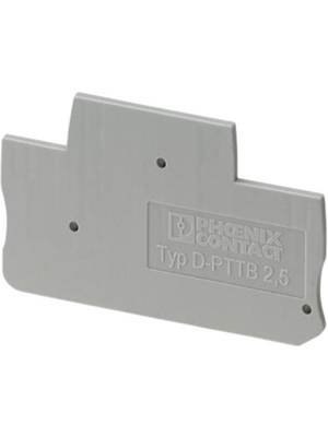 Phoenix Contact - D-PTTB 2,5 - End plate, grey, D-PTTB 2,5, Phoenix Contact