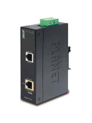 Planet - IPOE-162 - PoE+ injector -40...75C, PoE Injector, RJ45 10/100/1000, RJ45 10/100/1000, IPOE-162, Planet