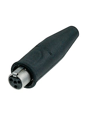 Rean - RT4FC-B-W - Mini XLR, Cable socket 4 N/A Soldering Connection black, RT4FC-B-W, Rean