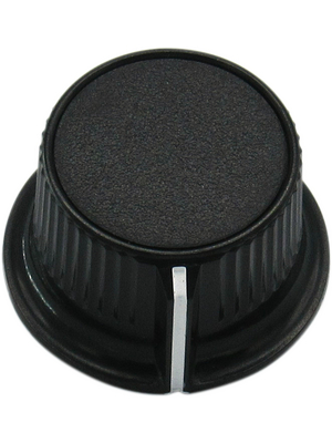 RND Components - RND 210-00303 - Plastic Round Knob, black, 3.2 mm H Shaft, RND 210-00303, RND Components