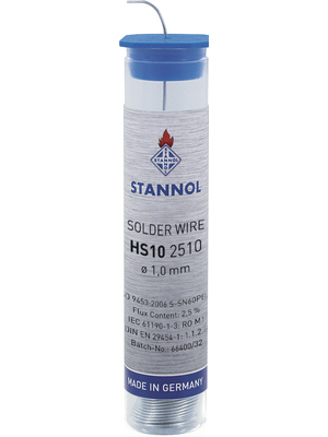 Stannol - HS10 SN60PB40, DIAM. 0,7 M - Solder wire Sn60/Pb40 15 g, HS10 SN60PB40, DIAM. 0,7 M, Stannol