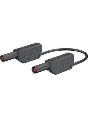 Staeubli Electrical Connectors - SLK410-E/N/SIL 100cm schwarz/black - Test lead 100 cm black, SLK410-E/N/SIL 100cm schwarz/black, St?ubli Electrical Connectors