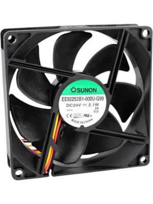 Sunon - PE92252B1-000U-G99 - Axial fan 92 x 92 x 25 mm 127 m3/h 24 VDC 5.3 W, PE92252B1-000U-G99, Sunon