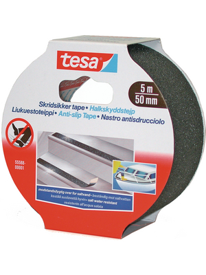 Tesa - 55588 50MM X 5 M BLACK - Anti slip tape black 50 mmx5 m, 55588 50MM X 5 M BLACK, Tesa