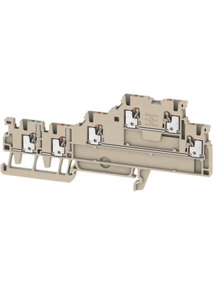 Weidmller - AIO23 1.5 2SI - 1992220000 - Terminal Block Dark Beige, 0.5...1.5 mm2, AIO23 1.5 2SI - 1992220000, Weidmller