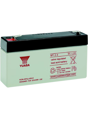 Yuasa - NP1.2- 6 - Lead-acid battery 6 V 1.2 Ah, NP1.2- 6, Yuasa