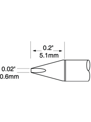 Metcal - UFTC-7CH06 - Soldering tip Chisel 0.6 mm 380 C, UFTC-7CH06, Metcal